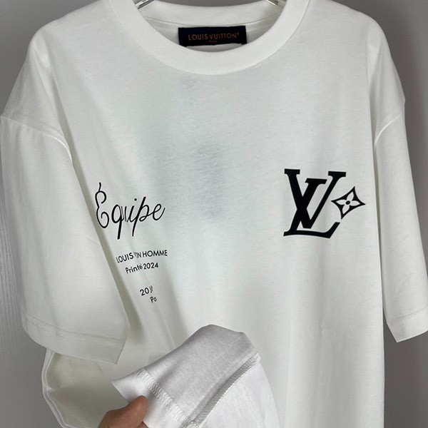 ルイヴィトン コピー プリントショートスリーブコットンTシャツ vuz58588